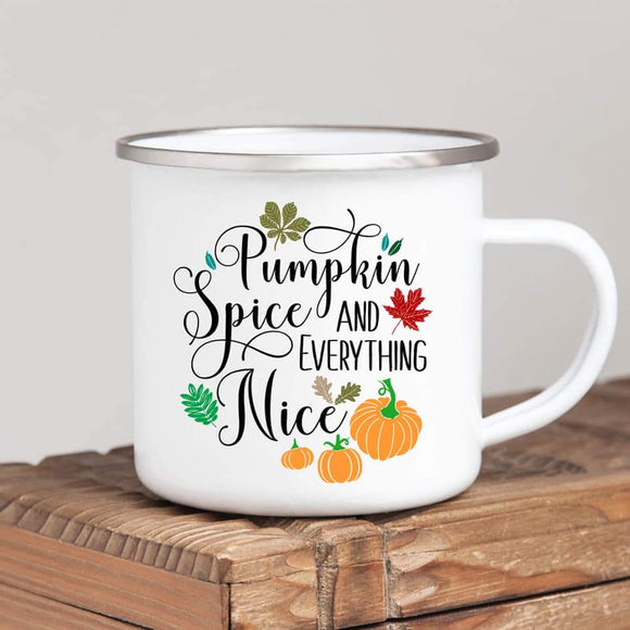 Pumpkin Spice Enamel Mug